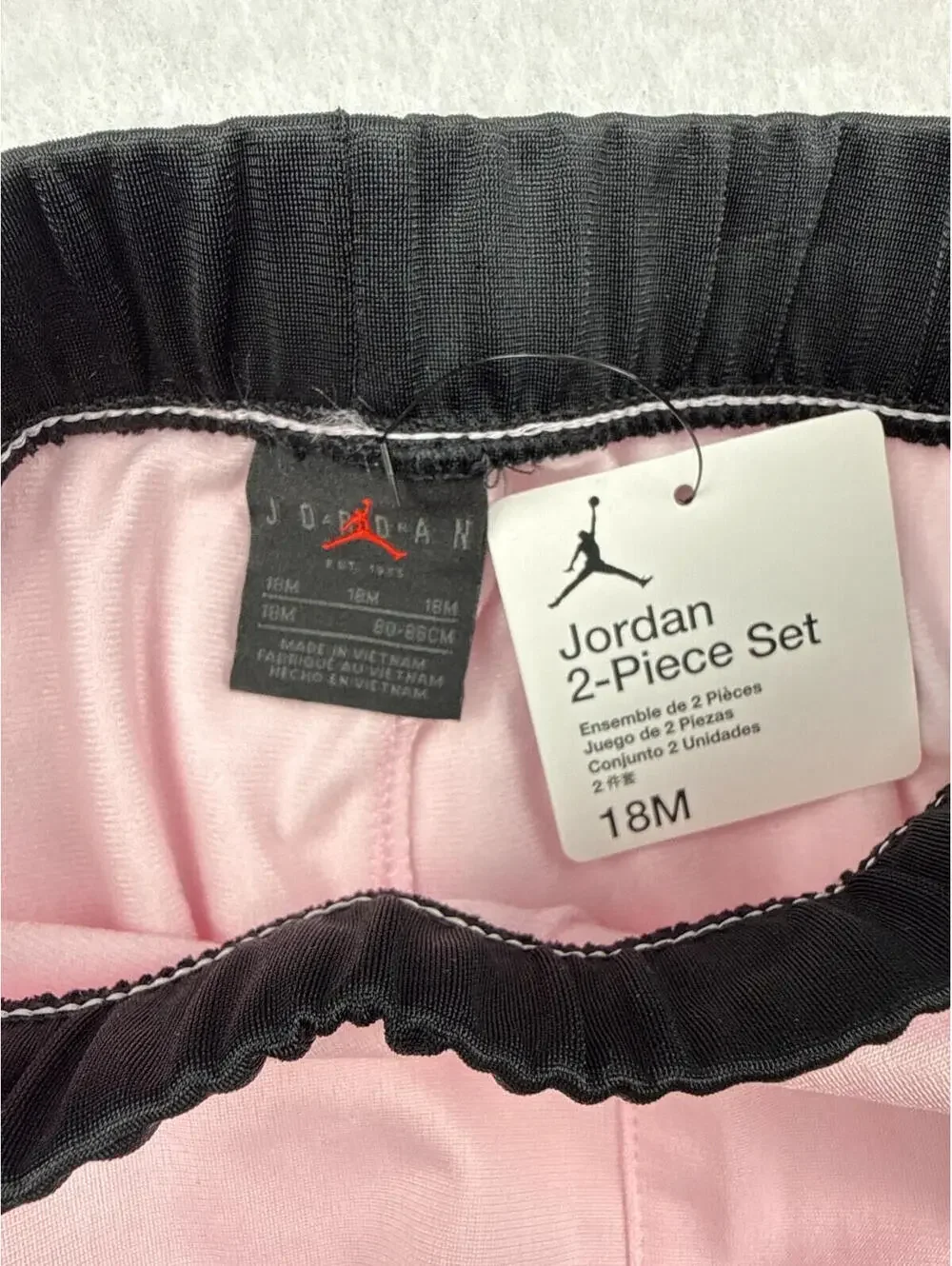 Jordan 18M Girls Pink Tracksuit‎ Set Full Zip Jacket Jogger Pants 2PC NWT